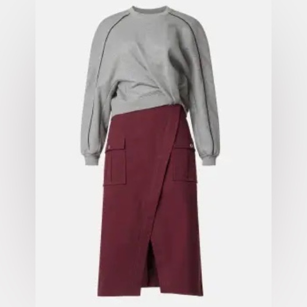 3.1 Phillip Lim Long Sleeve Draped Knit Dress, M
